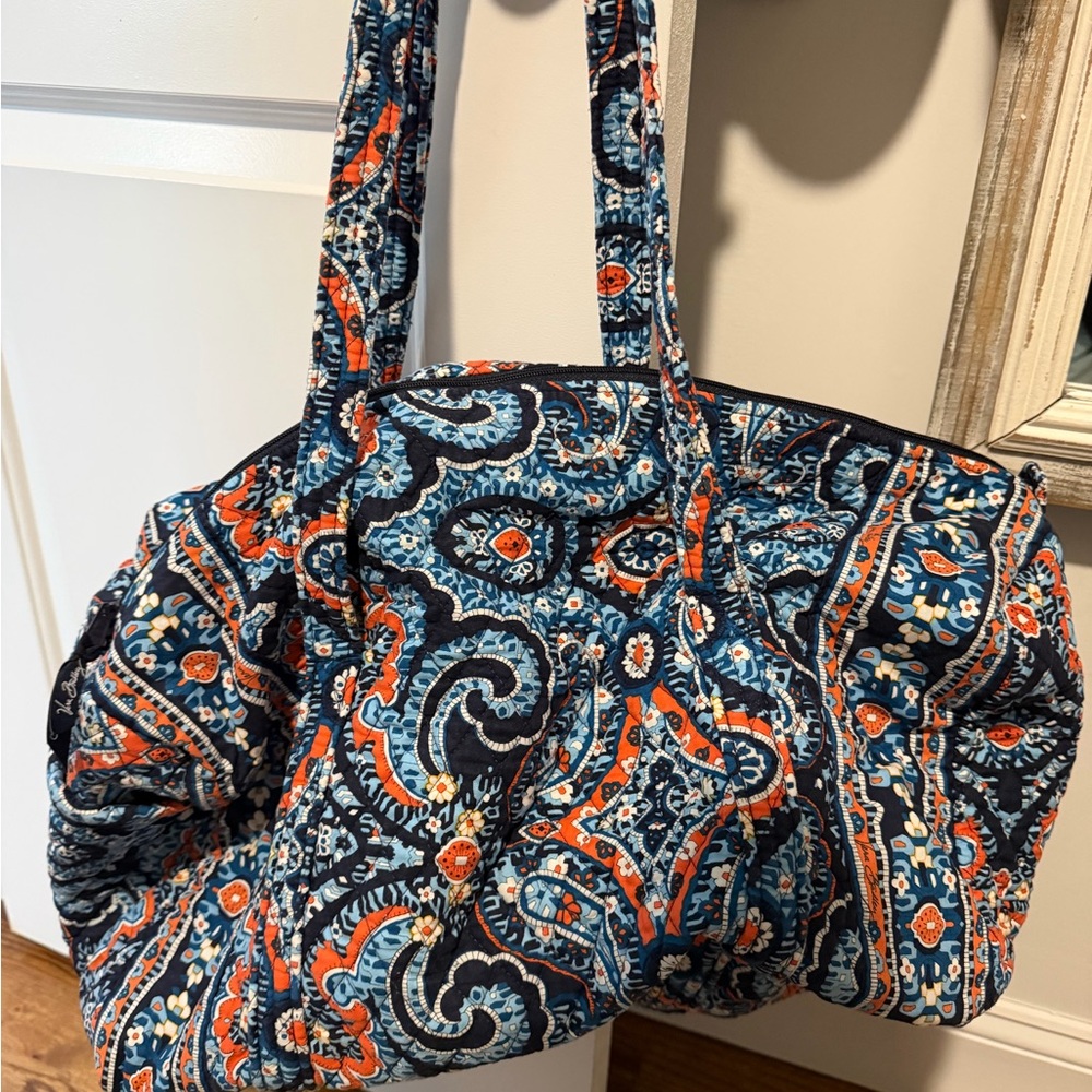 Vera Bradley Small Blue and Orange Paisley Duffle Bag